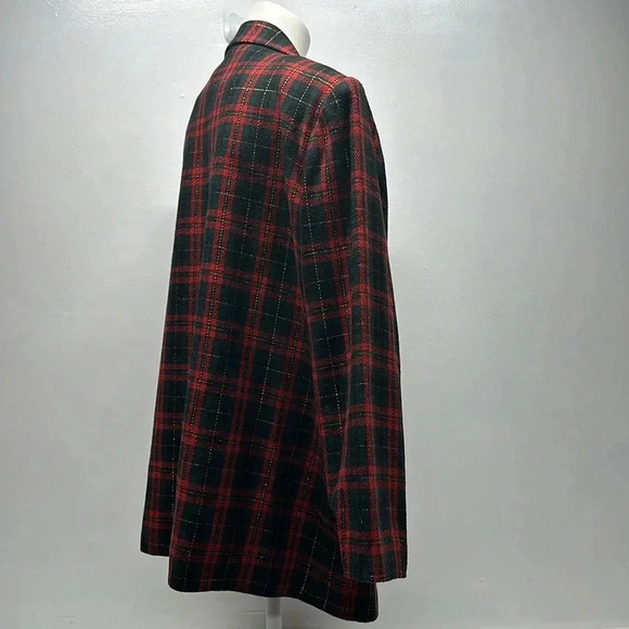 Sag Harbor Blazer Jacket Long Sleeve Plaid Wool Green Red Plus Size 20 W 20W - Picture 3 of 7